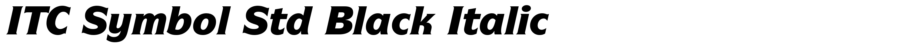 ITC Symbol Std Black Italic